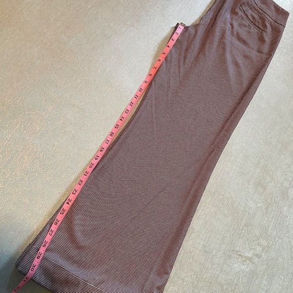 Chadwick’s size 14 pants flare legs with cuff black & white small Houndstooth - Picture 10 of 14